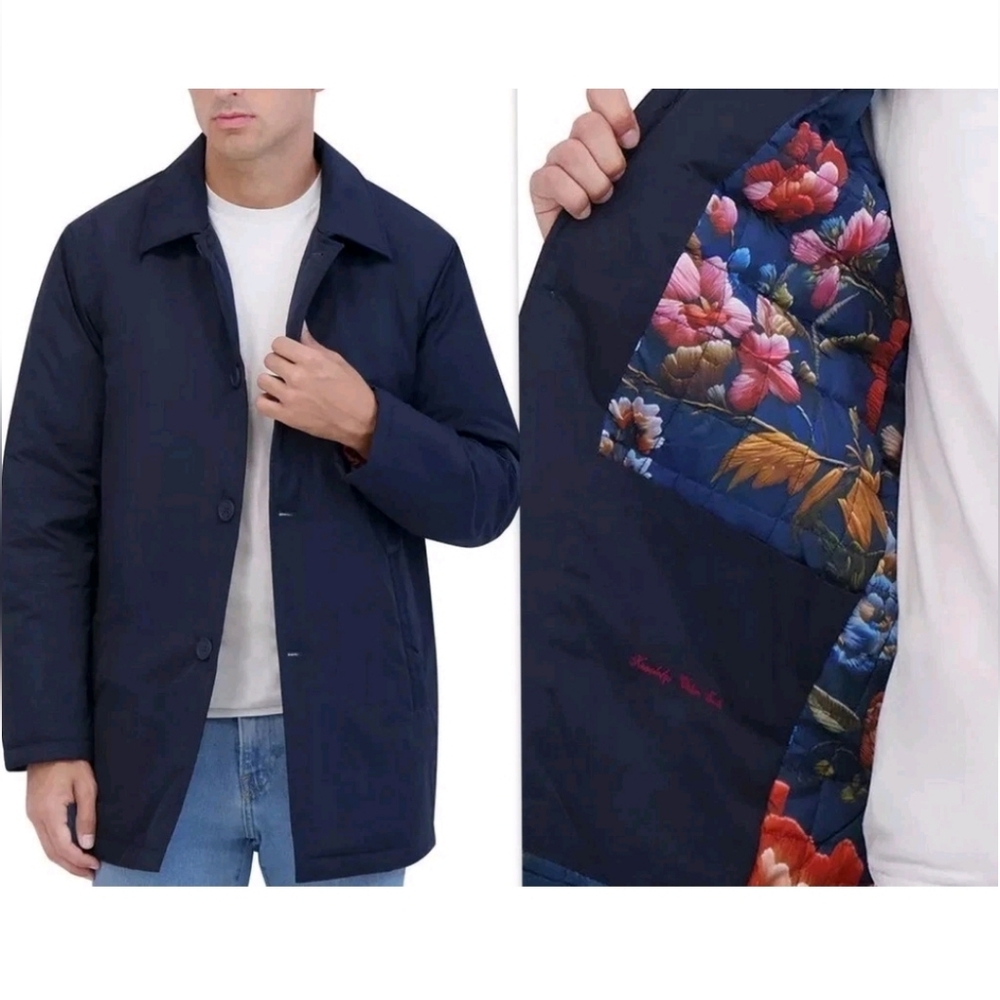 Robert Graham Dark Blue Jacket with Floral Interior